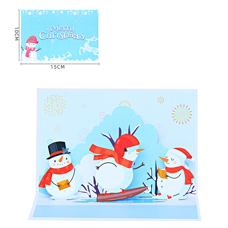 Christmas Greeting Card with Envelope, 3D Snowman, Pop Up, Laser Cutting, Santa Claus, Holiday Party, Invitation, X'mas Gift
Christmas Greeting Card with Envelope, 3D Snowman, Pop Up, Laser Cutting, Santa Claus, Holiday Party, Invitation, X'mas Gift