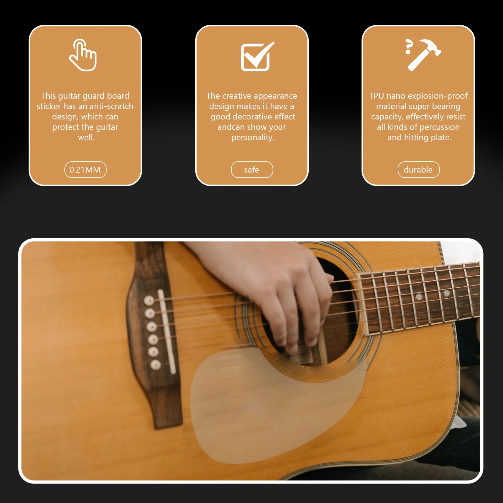 Guitar Sticker Protector for Panel Decoration Accessories Decal Nano Material Parts Decorative
Guitar Sticker Protector for Panel Decoration Accessories Decal Nano Material Parts Decorative