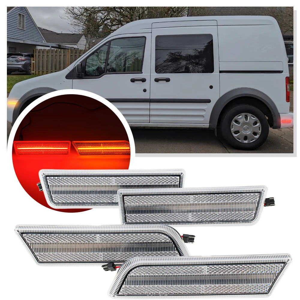 4 шт. крыло переднее и заднее янтарно-красное боковое габаритное фонарь указатели поворота индикатор для Ford Transit Connect 2010 2011-2013 гг.
4 шт. крыло переднее и заднее янтарно-красное боковое габаритное фонарь указатели поворота индикатор для Ford Transit Connect 2010 2011-2013 гг.