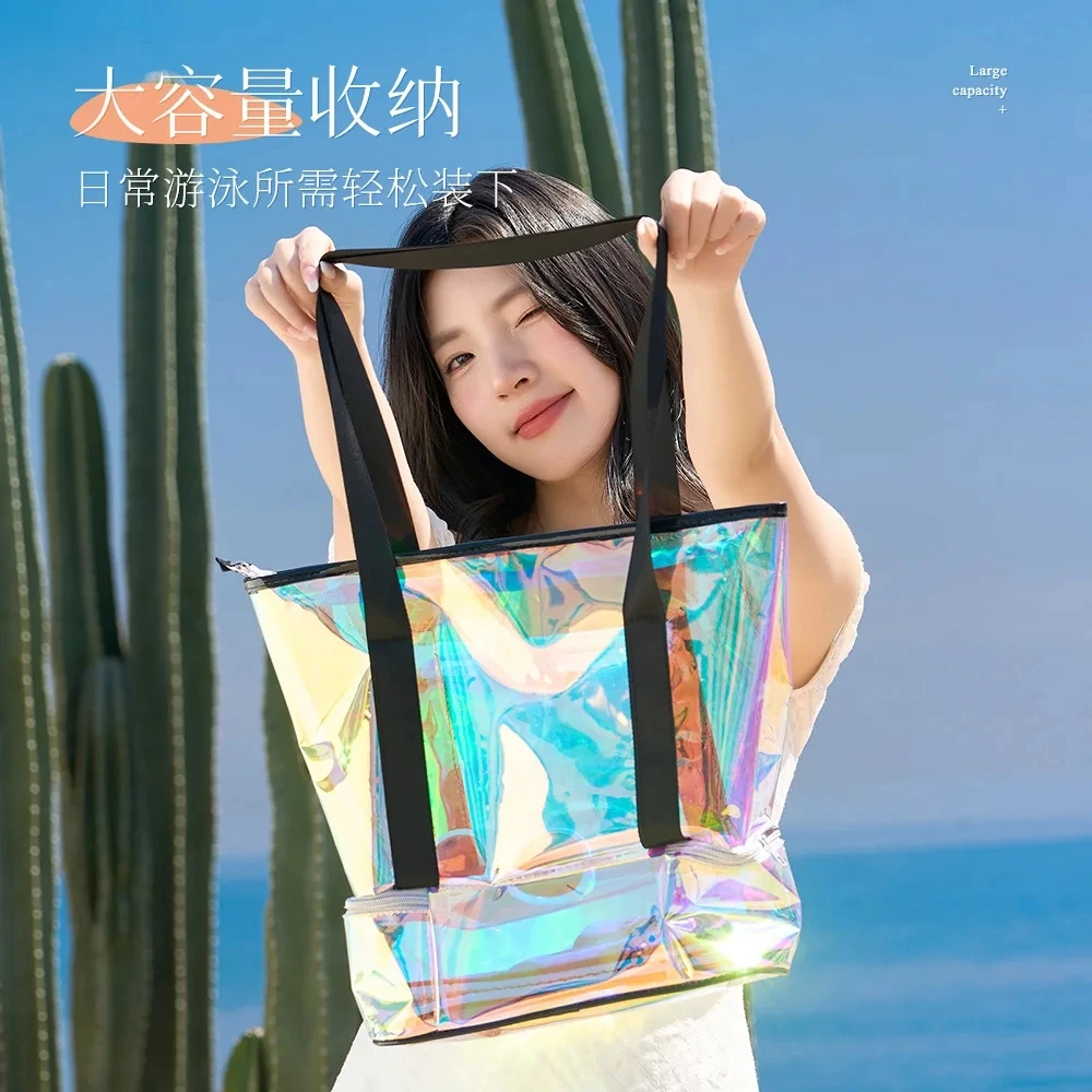 PVC Swimming Bag Dry Wet Separation Large Capacity Portable Bathing Shoulder Bag Pool Beach Pouch Outdoor Travel Sports Handbag
PVC Swimming Bag Dry Wet Separation Large Capacity Portable Bathing Shoulder Bag Pool Beach Pouch Outdoor Travel Sports Handbag