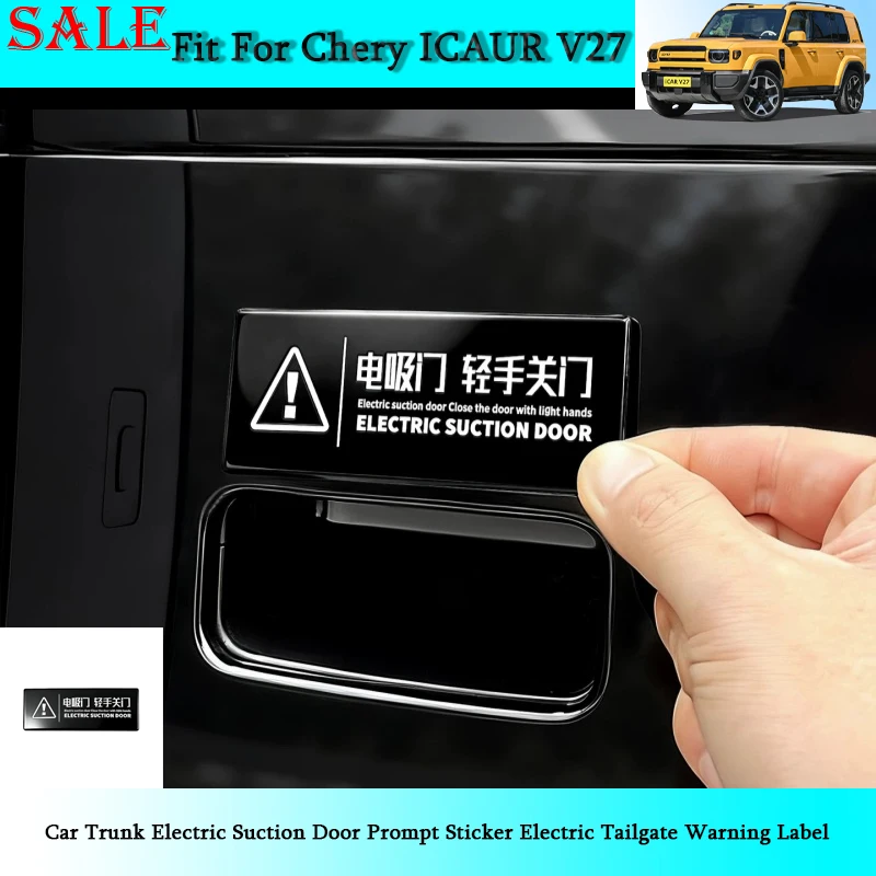 Fit for Chery ICAR V27 2026 Car Trunk Electric Suction Door Prompt Sticker Electric Tailgate Warning Label Car Reminder Piece
Fit for Chery ICAR V27 2026 Car Trunk Electric Suction Door Prompt Sticker Electric Tailgate Warning Label Car Reminder Piece