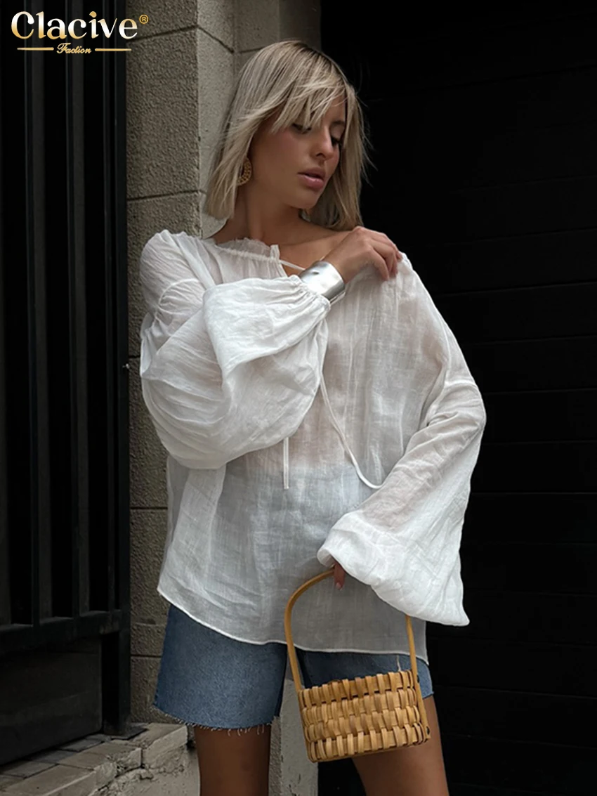 Clacive Sexy Loose White Cotton Women Shirt 2025 Fashion Slash Neck Long Sleeve Shirts Elegant Classic Solid Top Female Clothing
Clacive Sexy Loose White Cotton Women Shirt 2025 Fashion Slash Neck Long Sleeve Shirts Elegant Classic Solid Top Female Clothing