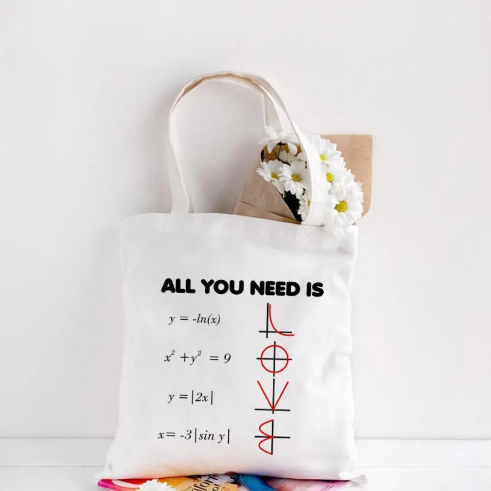 Chemistry Tote Bag Canvas All You Need Is Love Math Graphic Fashion Storage Bag Funny Women's Reusable Canvas Shoulder Bag
Chemistry Tote Bag Canvas All You Need Is Love Math Graphic Fashion Storage Bag Funny Women's Reusable Canvas Shoulder Bag