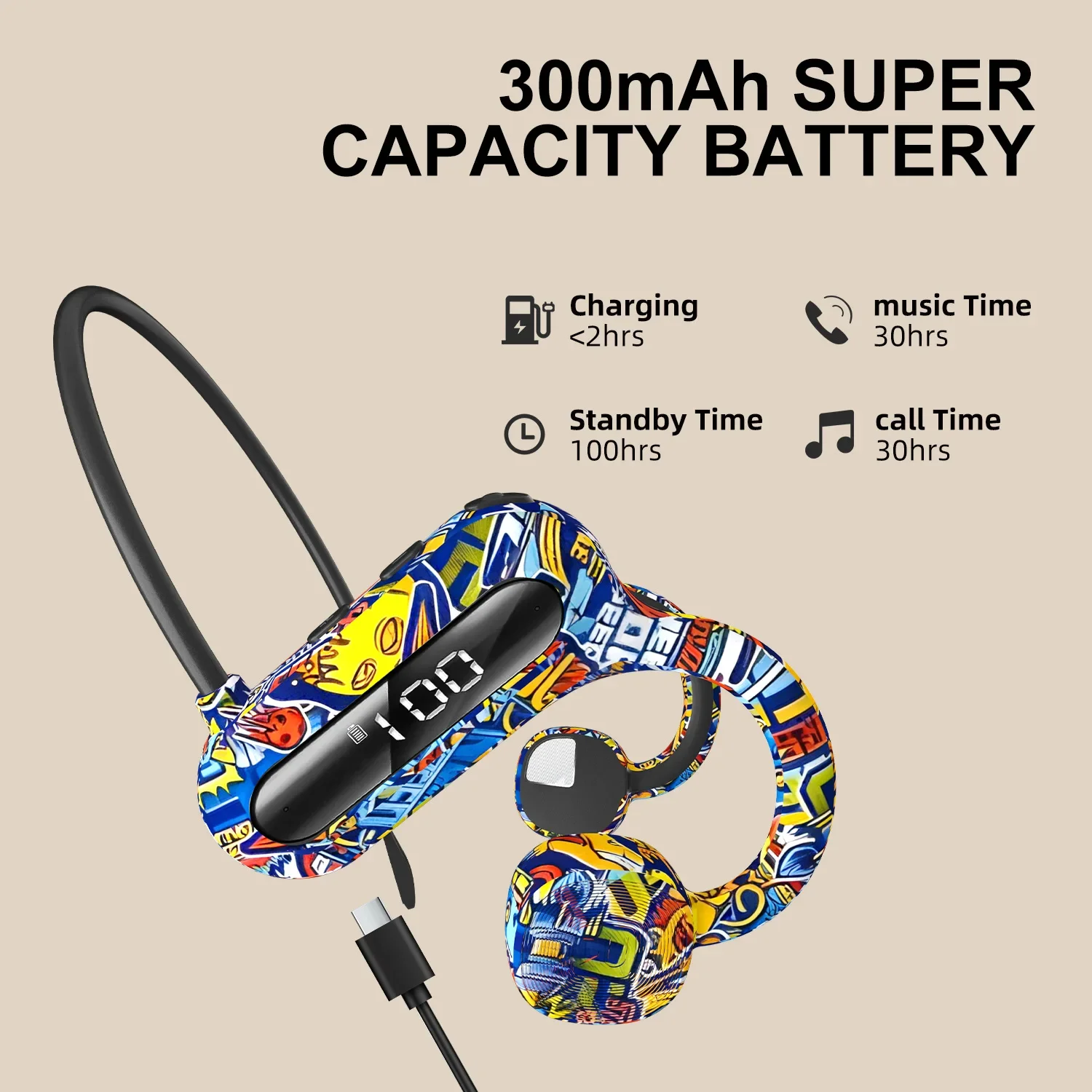 Беспроводные Bluetooth-наушники с воздушной проводимостью, сверхдолгое время работы, спортивная гарнитура с шейным ремешком для бега, плавания, тренажерного зала
Беспроводные Bluetooth-наушники с воздушной проводимостью, сверхдолгое время работы, спортивная гарнитура с шейным ремешком для бега, плавания, тренажерного зала