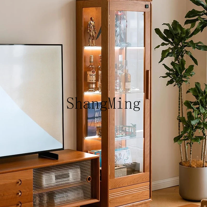FG cherry wood transparent glass dust-proof figure display cabinet solid wood living room display storage wine cabinet
FG cherry wood transparent glass dust-proof figure display cabinet solid wood living room display storage wine cabinet