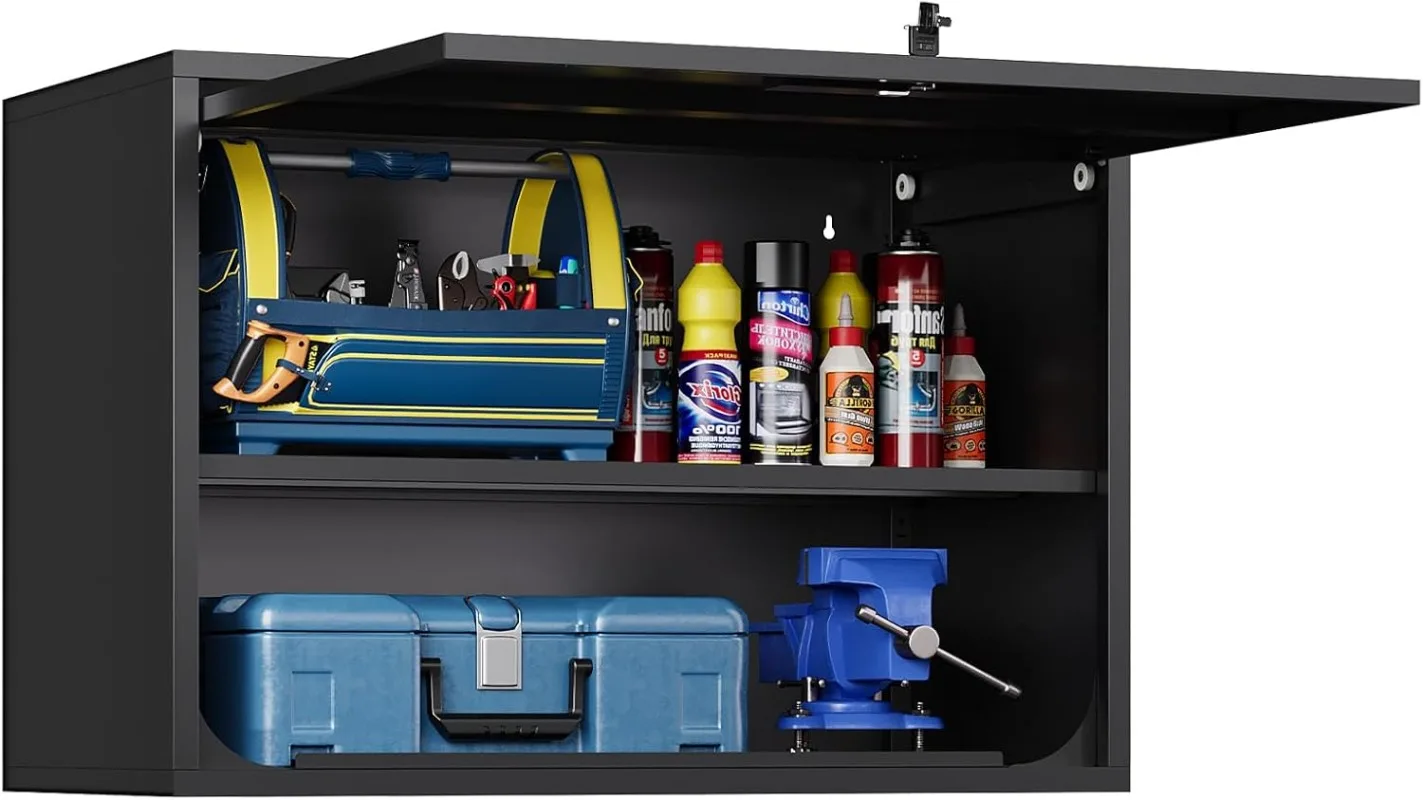 Metal Wall Storage Cabinet Adjustable Shelf 22'' Tall Steel Garage Wall Mounted Cabinet Lockable Floating Garage Storage
Metal Wall Storage Cabinet Adjustable Shelf 22'' Tall Steel Garage Wall Mounted Cabinet Lockable Floating Garage Storage