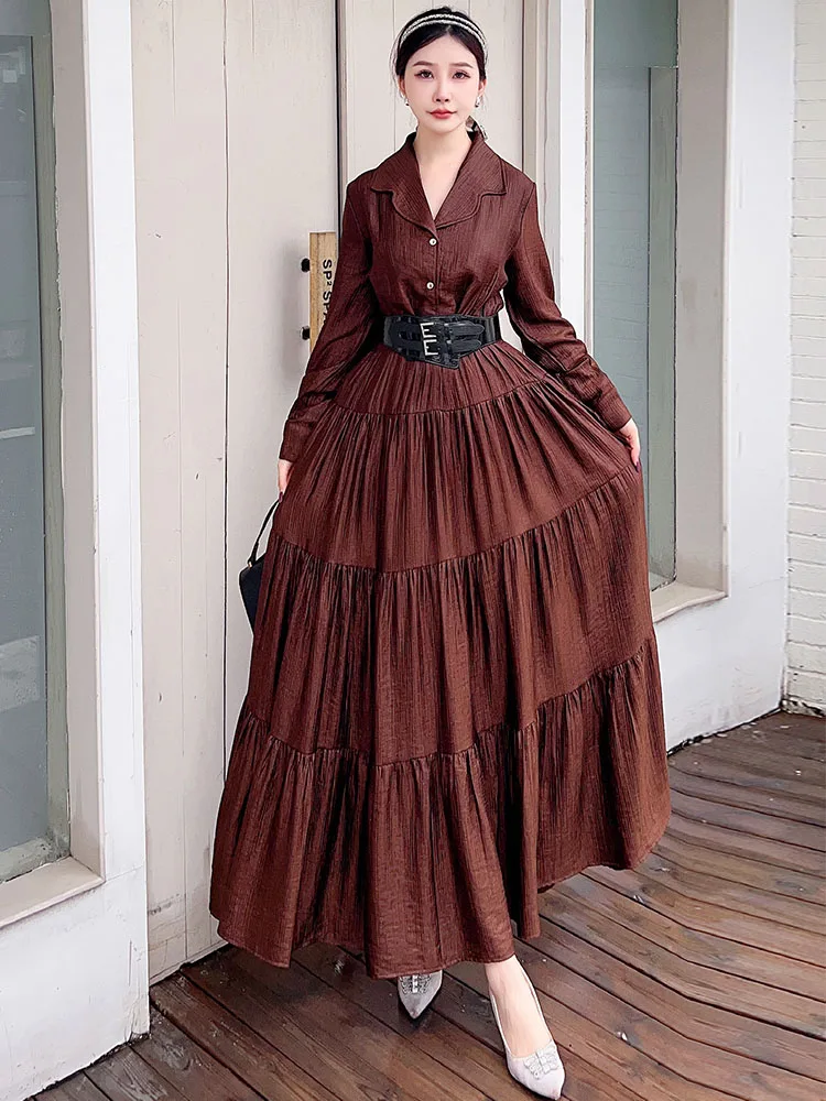 Элегантное длинное плиссированное платье макси с эффектом похудения, струящееся, А-силуэта, роскошное, с завышенной талией, осенне-зимнее, модное
Элегантное длинное плиссированное платье макси с эффектом похудения, струящееся, А-силуэта, роскошное, с завышенной талией, осенне-зимнее, модное