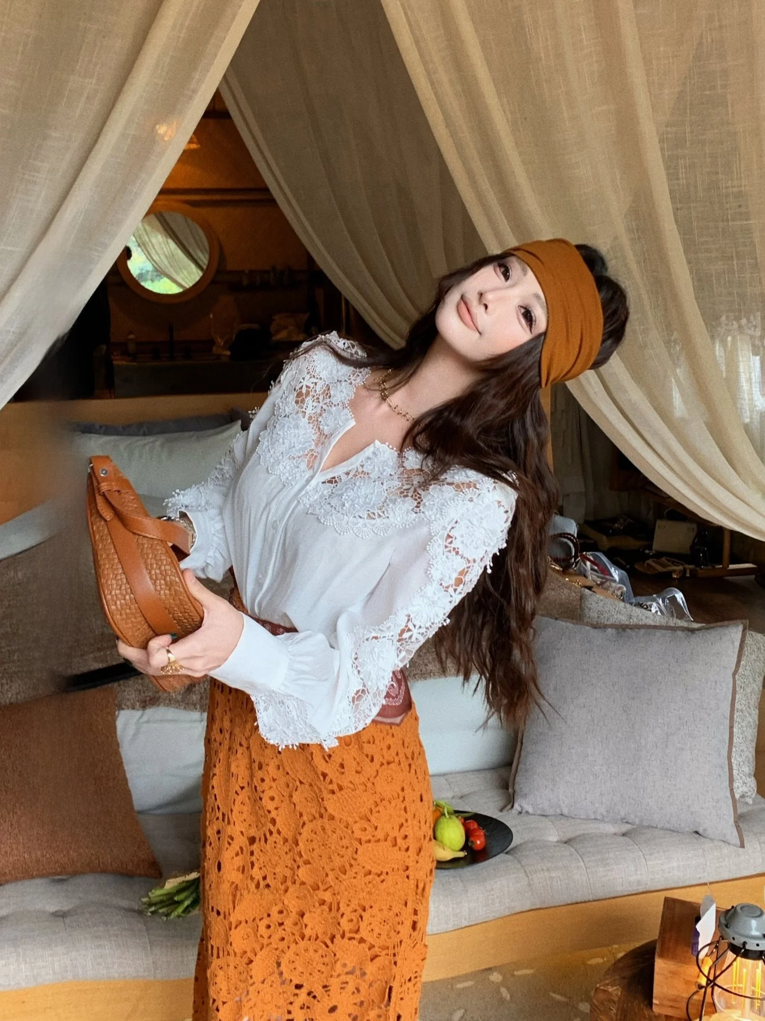 New Dadada Cloud Puff Lace Long Sve Loose Women's irt Slimming Top Casual Sle Polyester Fiber Spring Collection
New Dadada Cloud Puff Lace Long Sve Loose Women's irt Slimming Top Casual Sle Polyester Fiber Spring Collection