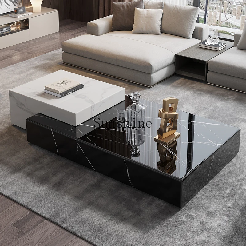 Marble coffee table high-end living room home modern simple light luxury Italian style
Marble coffee table high-end living room home modern simple light luxury Italian style