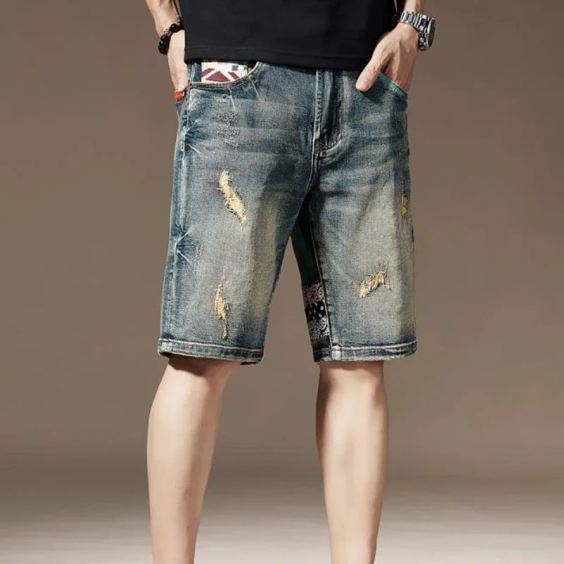 Male Denim Shorts Long with Pockets Ripped Bermuda Wide Loose Graphic Baggy Men's Short Jeans Pants Half Buttons Xxxl Retro Rude
Male Denim Shorts Long with Pockets Ripped Bermuda Wide Loose Graphic Baggy Men's Short Jeans Pants Half Buttons Xxxl Retro Rude