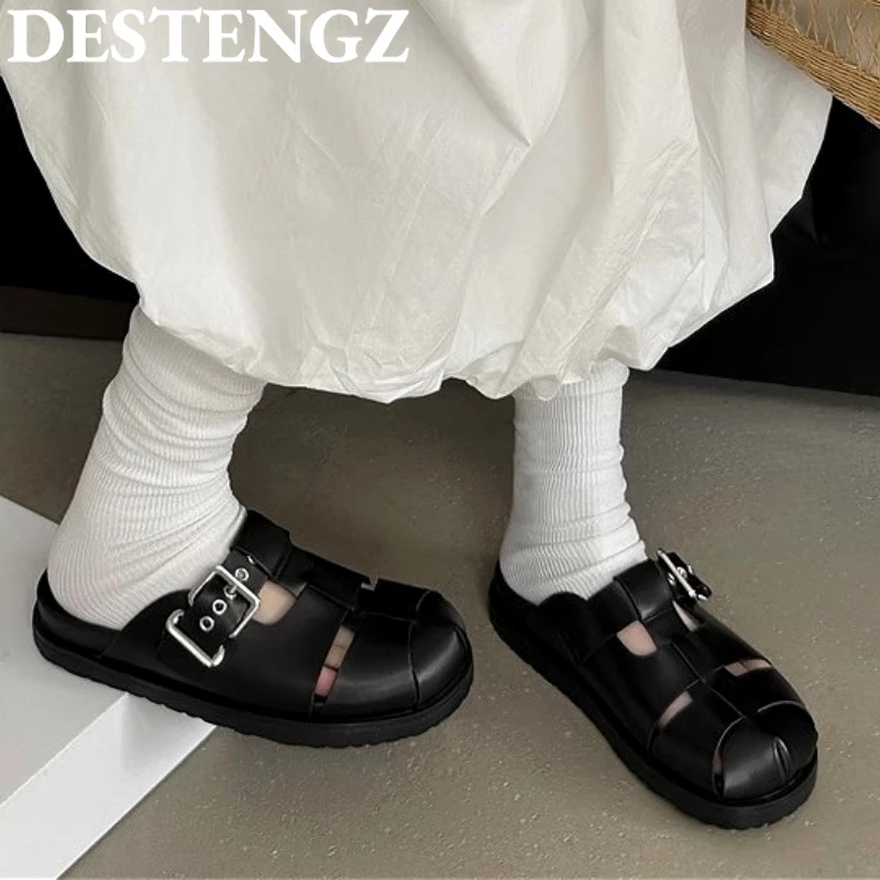 Women Platform Slippers Flats Sandals Mules Shoes Casual Flip Flops Woman 2025 Summer Comfort Beach Slides Trend Sandalias Mujer
Women Platform Slippers Flats Sandals Mules Shoes Casual Flip Flops Woman 2025 Summer Comfort Beach Slides Trend Sandalias Mujer