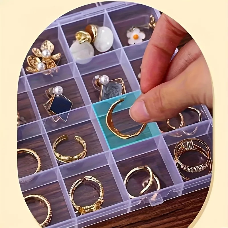 Grid Storage Box Jewellery Box Small Earring Organiser Transparent Plastic Screw Storage Box with Lid Medicine Box
Grid Storage Box Jewellery Box Small Earring Organiser Transparent Plastic Screw Storage Box with Lid Medicine Box