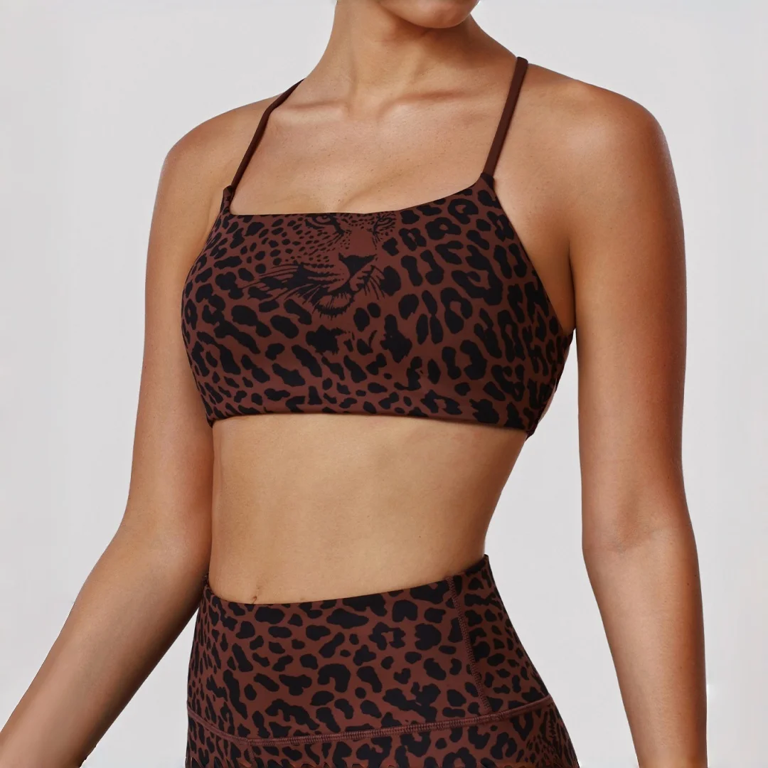 New Leopard Print Yoga Bra Thin Straps Beautiful Back High Elasticity Sports Bra Running Casual Workout Gym Yoga Fitness Top
New Leopard Print Yoga Bra Thin Straps Beautiful Back High Elasticity Sports Bra Running Casual Workout Gym Yoga Fitness Top