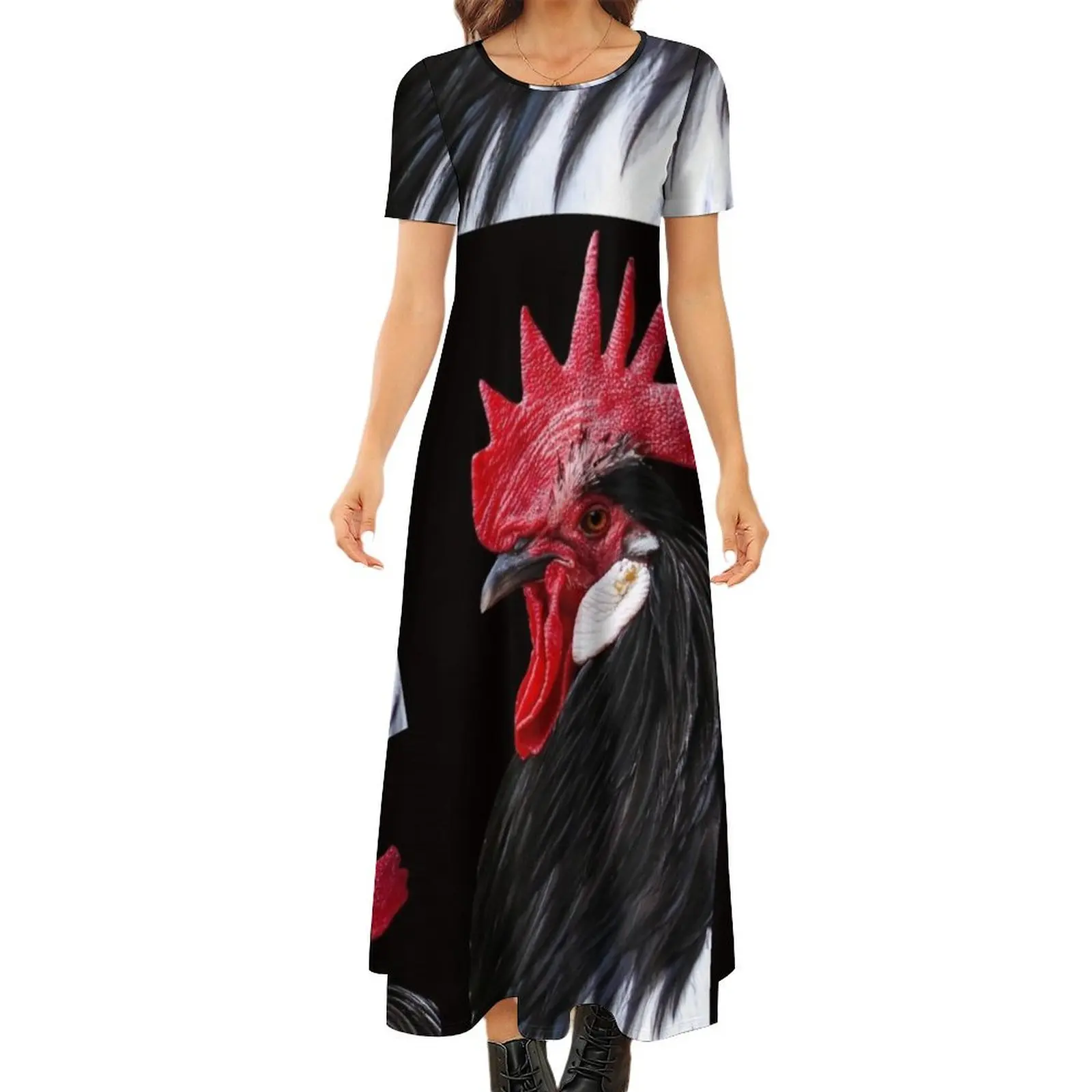 Rooster Round Neck Short Sleeve Dress women dress elegant party dress for women 2024 luxury dresses
Rooster Round Neck Short Sleeve Dress women dress elegant party dress for women 2024 luxury dresses