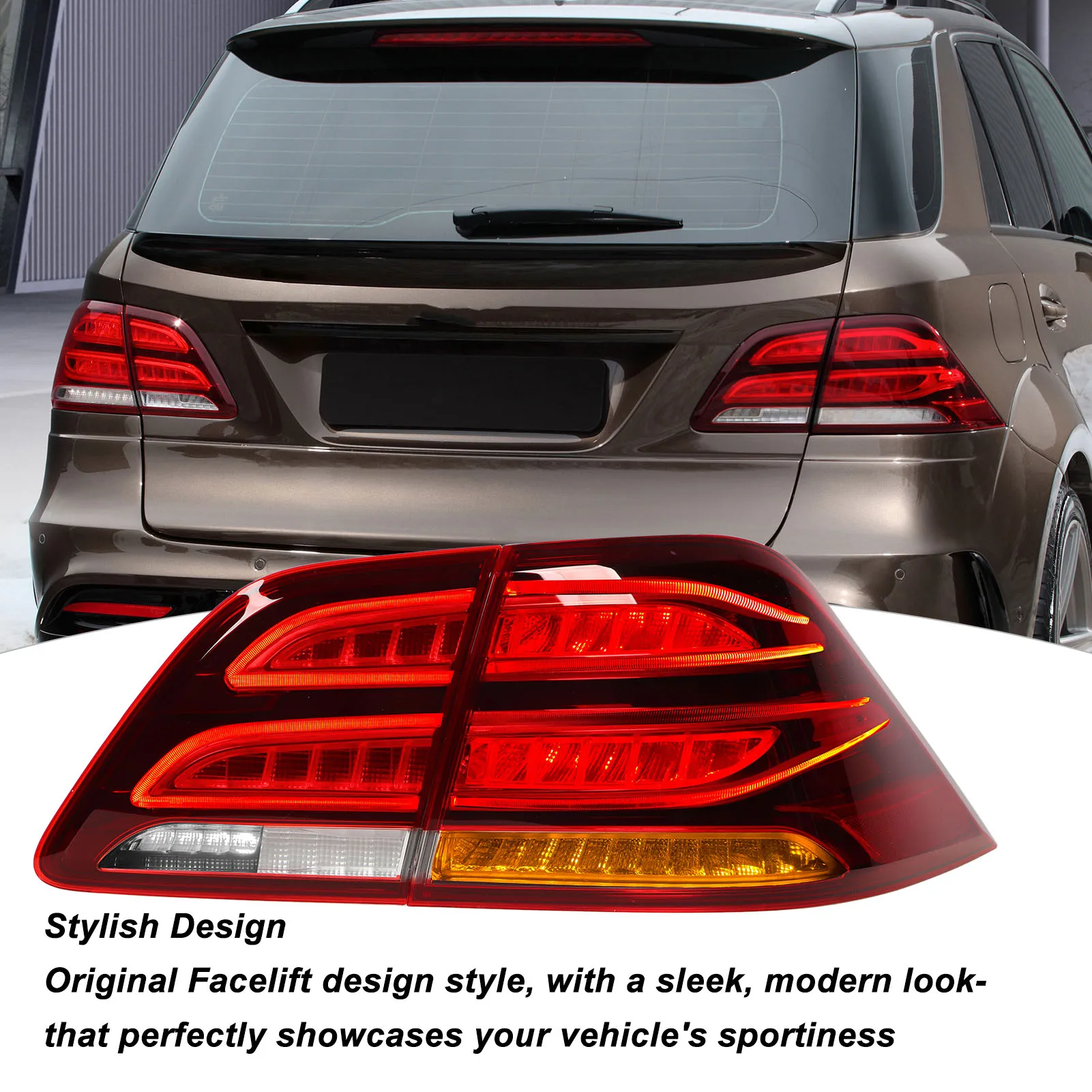 For 2012-2013-2014 2015 Mercedes-Benz M-Class taillight Assembly ML 300/350 400 500 550 ML63AMG W166 Rear taillight turn signal
For 2012-2013-2014 2015 Mercedes-Benz M-Class taillight Assembly ML 300/350 400 500 550 ML63AMG W166 Rear taillight turn signal