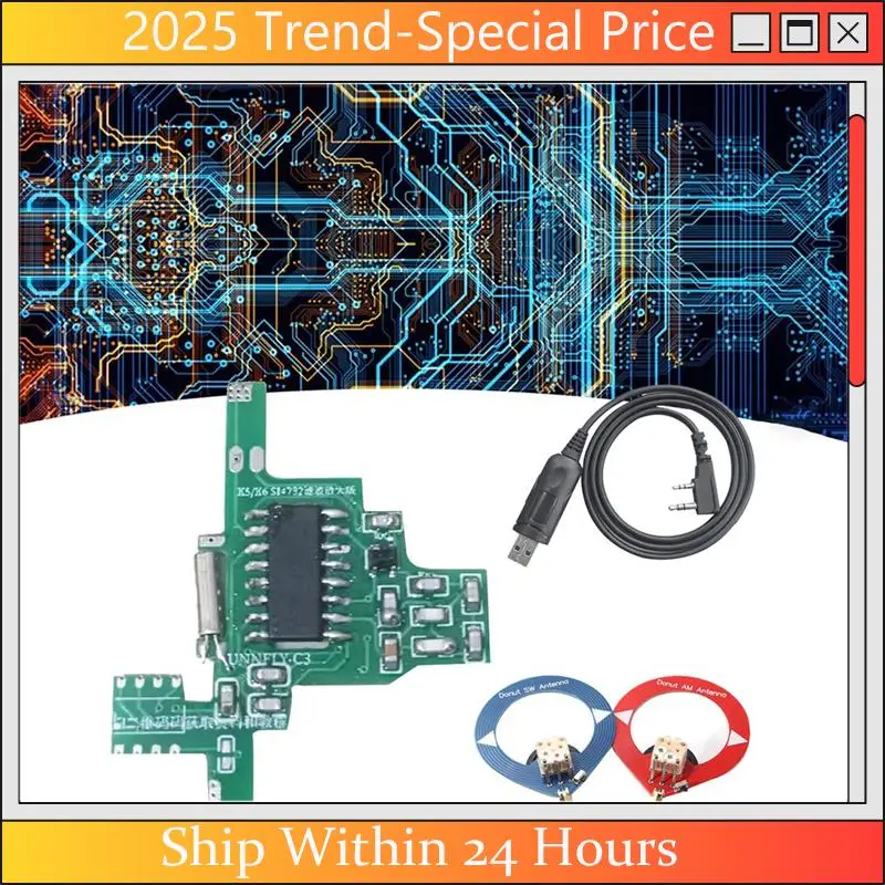 CHYY Top For Quansheng UVK5/UVK6 SI4732 Intercom Modification Module Filter Amplified Version+Donut SW/AM Antenna+USB Cable
CHYY Top For Quansheng UVK5/UVK6 SI4732 Intercom Modification Module Filter Amplified Version+Donut SW/AM Antenna+USB Cable