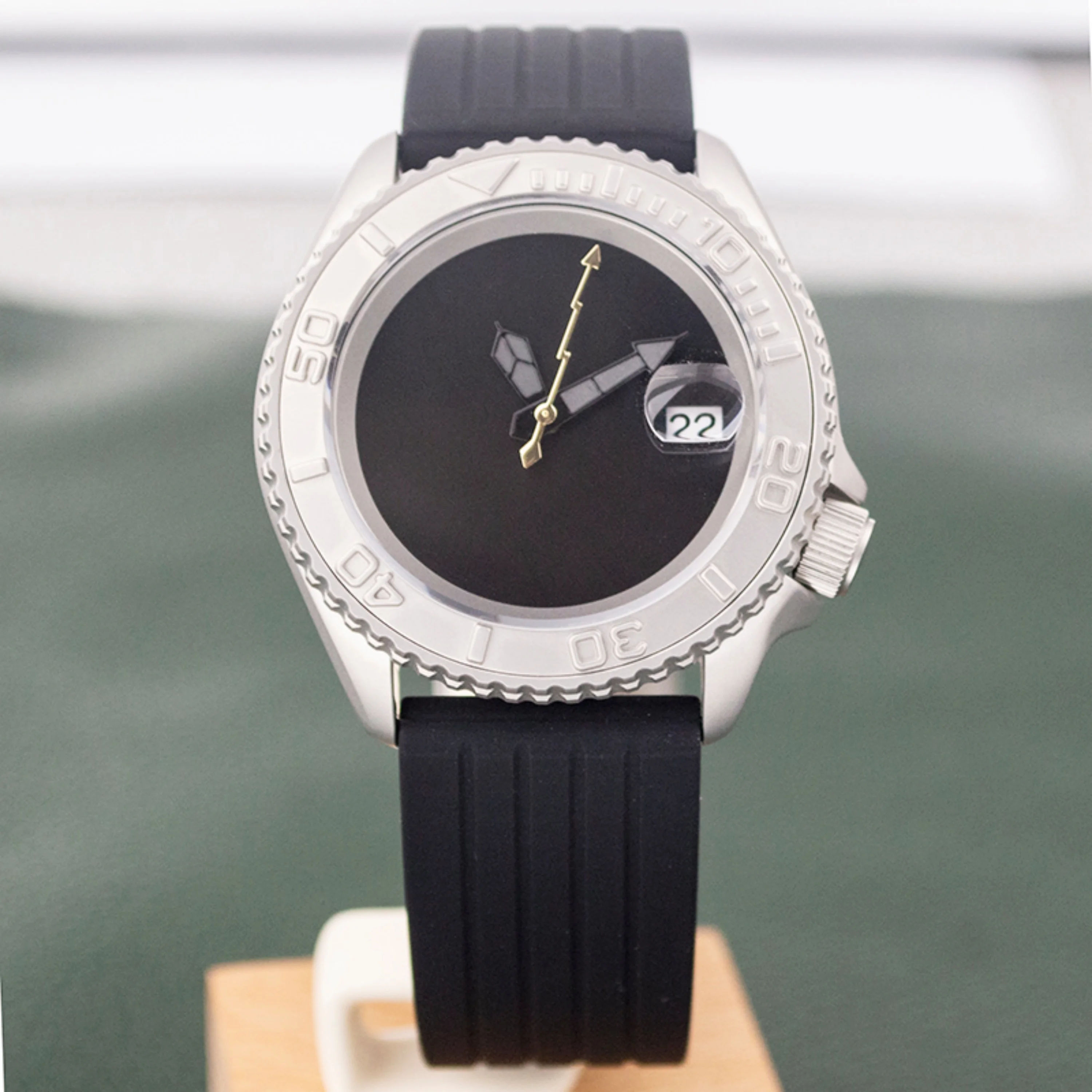 High Quality Men's Automatic Mechanical Watch Stainless Steel Rubber Strap NH35 Movement Watch 10ATM Waterproof Watches no logo
High Quality Men's Automatic Mechanical Watch Stainless Steel Rubber Strap NH35 Movement Watch 10ATM Waterproof Watches no logo