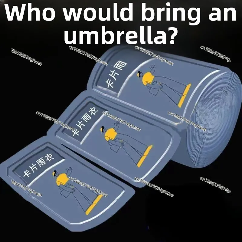 Applicable to card raincoat thickened and enlarged disposable raincoat portable, full body rainproof
Applicable to card raincoat thickened and enlarged disposable raincoat portable, full body rainproof