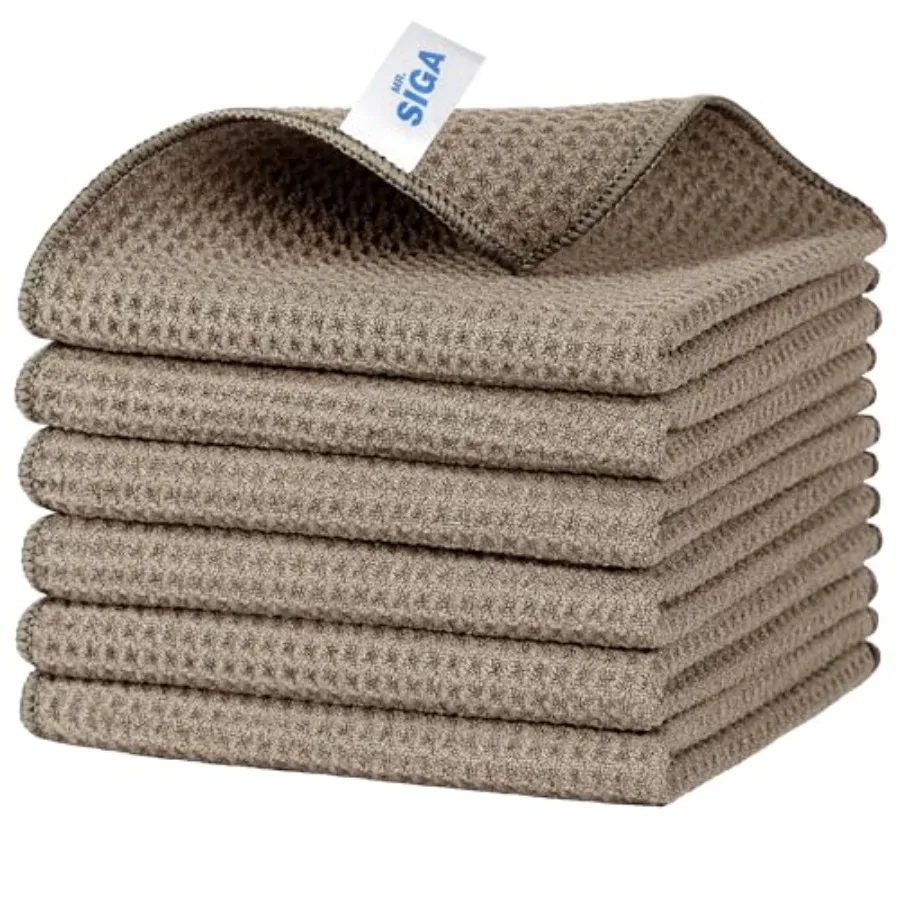 Waffle Pattern Cleaning Cloths, Reusable Absorbent Microfiber Cleaning Towels, Ultra Soft Microfiber Kitchen Cleaning Rags, 6 P
Waffle Pattern Cleaning Cloths, Reusable Absorbent Microfiber Cleaning Towels, Ultra Soft Microfiber Kitchen Cleaning Rags, 6 P