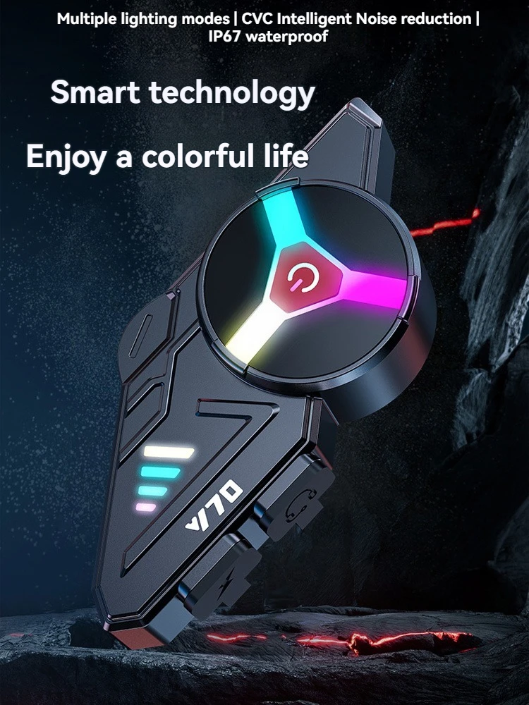Motorcycle Helmet Bluetooth Earphones Equipped With V5.3 Bluetooth Module IP67 Waterproof and Dustproof Level RGB Color Lighting
Motorcycle Helmet Bluetooth Earphones Equipped With V5.3 Bluetooth Module IP67 Waterproof and Dustproof Level RGB Color Lighting