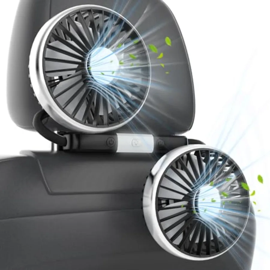 USB Car Fan for Backseat: Dual Rearseat Fans for Separated Controlled Heads Rotatable Cooling 3 Speeds DC 5V/2A Auto Cooler for
USB Car Fan for Backseat: Dual Rearseat Fans for Separated Controlled Heads Rotatable Cooling 3 Speeds DC 5V/2A Auto Cooler for
