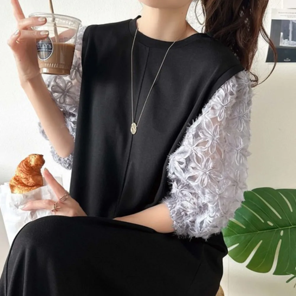 Japanese And Korean Style Summer Short-sleeve Dress, Beach Dress, Lace Dress, Patchwork Long Dress
Japanese And Korean Style Summer Short-sleeve Dress, Beach Dress, Lace Dress, Patchwork Long Dress