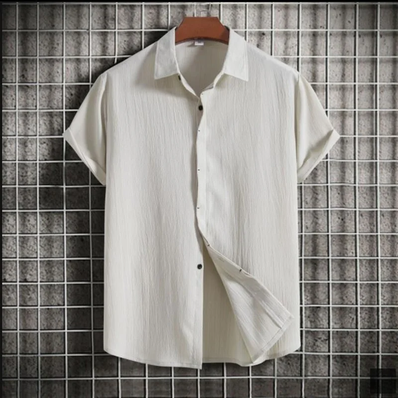 Men's White Linen Shirt Black Shirt Standard Fit Collar Short Sleeve PU Leather One-Piece Velvet Youth All Seasons
Men's White Linen Shirt Black Shirt Standard Fit Collar Short Sleeve PU Leather One-Piece Velvet Youth All Seasons