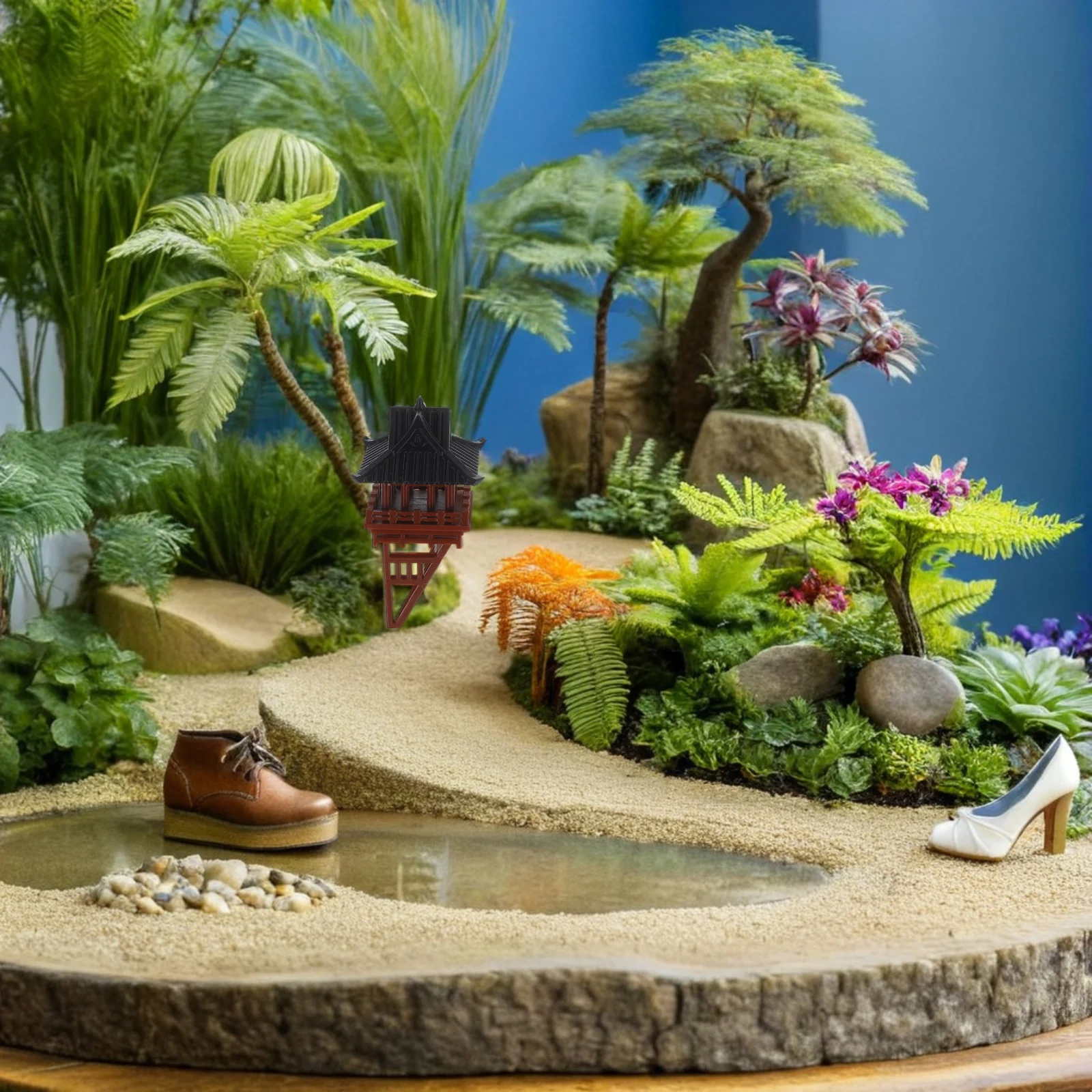 Bonsai Pavilion Statue Plastic Traditional Chinese Miniature Garden Ornament Floating Pavilion Decoration for Home Yard
Bonsai Pavilion Statue Plastic Traditional Chinese Miniature Garden Ornament Floating Pavilion Decoration for Home Yard