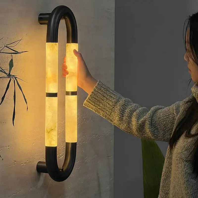 Italian style light luxury natural marble wall lamp, creative design oval iron art wall lamp, for hotel lobby, corridor BB561SQ
Italian style light luxury natural marble wall lamp, creative design oval iron art wall lamp, for hotel lobby, corridor BB561SQ