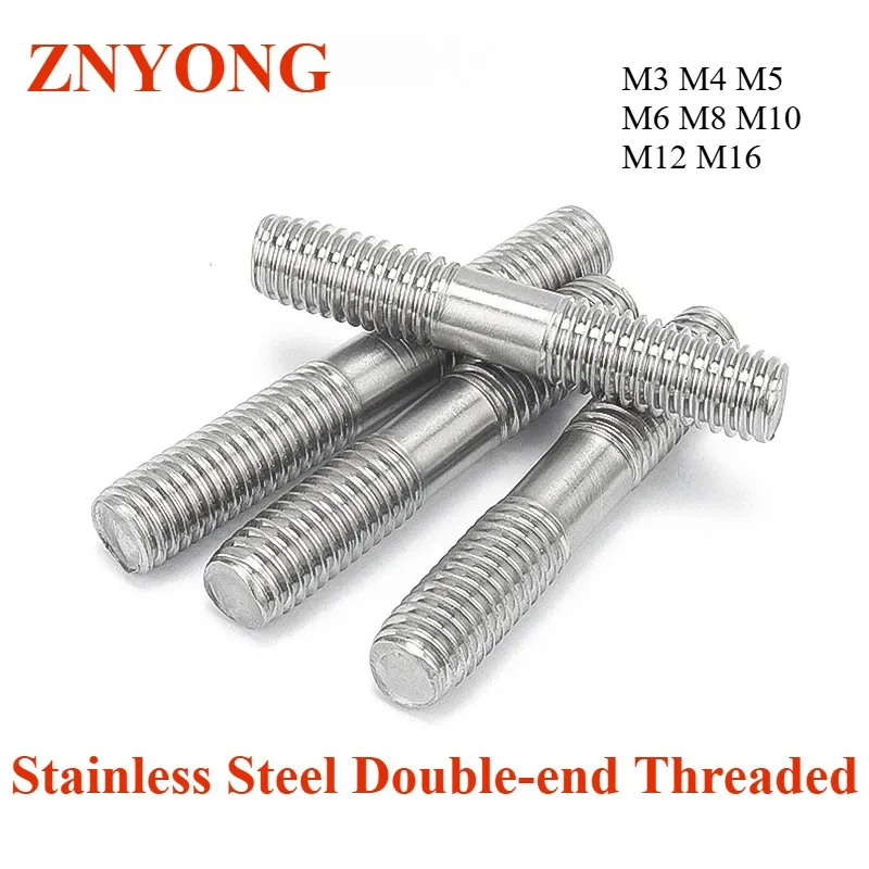 ZNYONG 304 Stainless Steel Double-end Threaded Rod Double-Head Bolts Studs Through The Wall Screws Rod Teeth M3 M4 M5 M6 - M16
ZNYONG 304 Stainless Steel Double-end Threaded Rod Double-Head Bolts Studs Through The Wall Screws Rod Teeth M3 M4 M5 M6 - M16