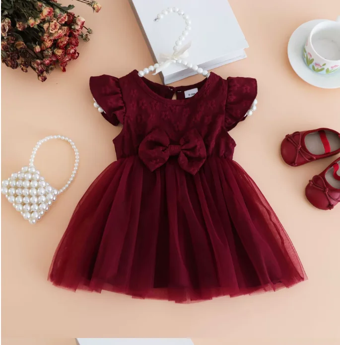 New Infant Girls Summer Wine Red Mesh clothes, Newborn Princess Kids Cute Party Birthday Dress 0-2T
New Infant Girls Summer Wine Red Mesh clothes, Newborn Princess Kids Cute Party Birthday Dress 0-2T