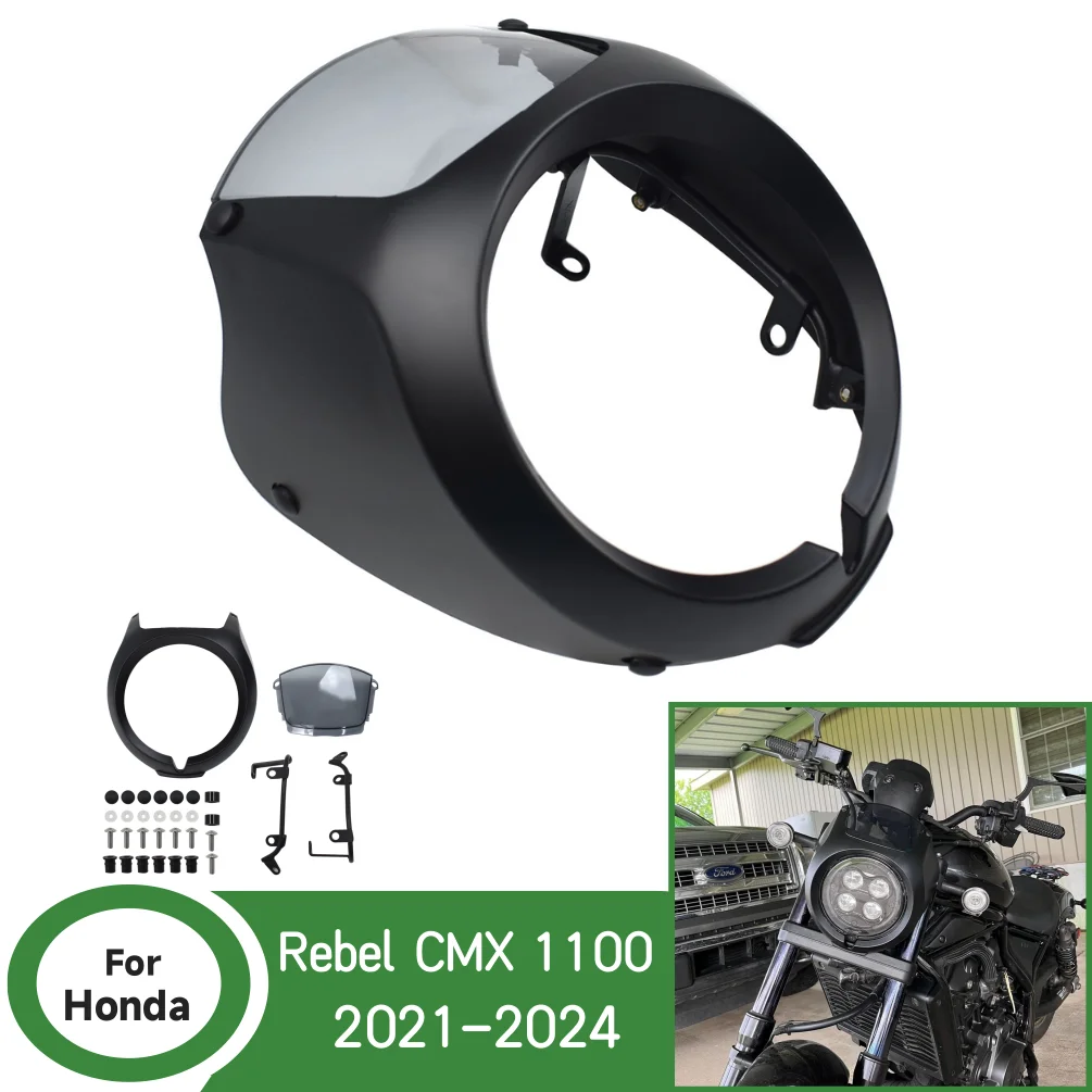 CMX1100 Headlight Guard For Honda Rebel CMX 1100 2021-2024 Motorcycle Front Light Cowl Fairing Headlamp Windshield Accessories
CMX1100 Headlight Guard For Honda Rebel CMX 1100 2021-2024 Motorcycle Front Light Cowl Fairing Headlamp Windshield Accessories