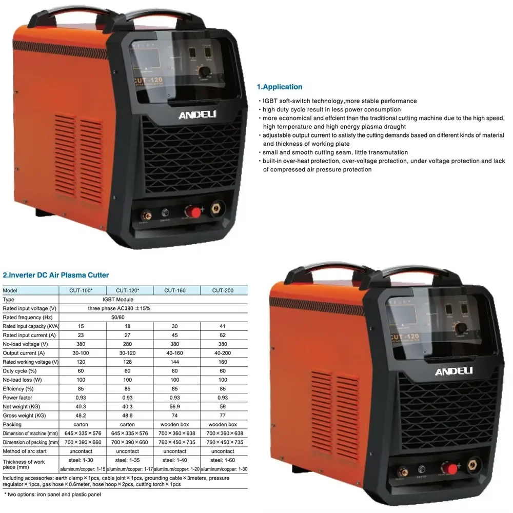 2013 NEW Inverter IGBT Module CUT-160 DC Plasma Cutter
2013 NEW Inverter IGBT Module CUT-160 DC Plasma Cutter