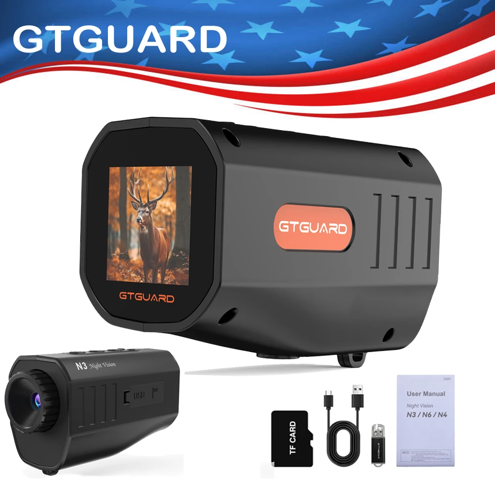 Official Genuine GTGUARD N3 Night Vision Monocular Goggles1080P Infrared Night-Vision Device 5X Digital Zoom For Hunting Camping
Official Genuine GTGUARD N3 Night Vision Monocular Goggles1080P Infrared Night-Vision Device 5X Digital Zoom For Hunting Camping