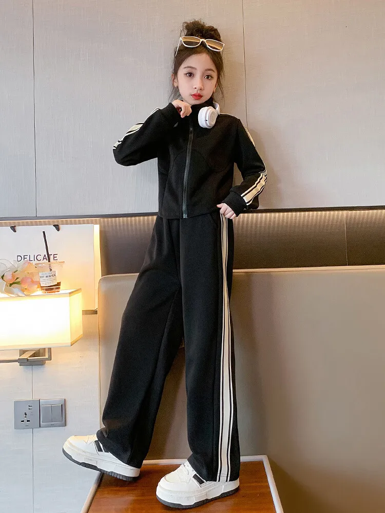 Teen Girls Tracksuit Suits Autumn Wide Leg Pants Long Sleeve Jacket Clothes Set for Kid Casual Two Pieces Sport Children Outfits
Teen Girls Tracksuit Suits Autumn Wide Leg Pants Long Sleeve Jacket Clothes Set for Kid Casual Two Pieces Sport Children Outfits