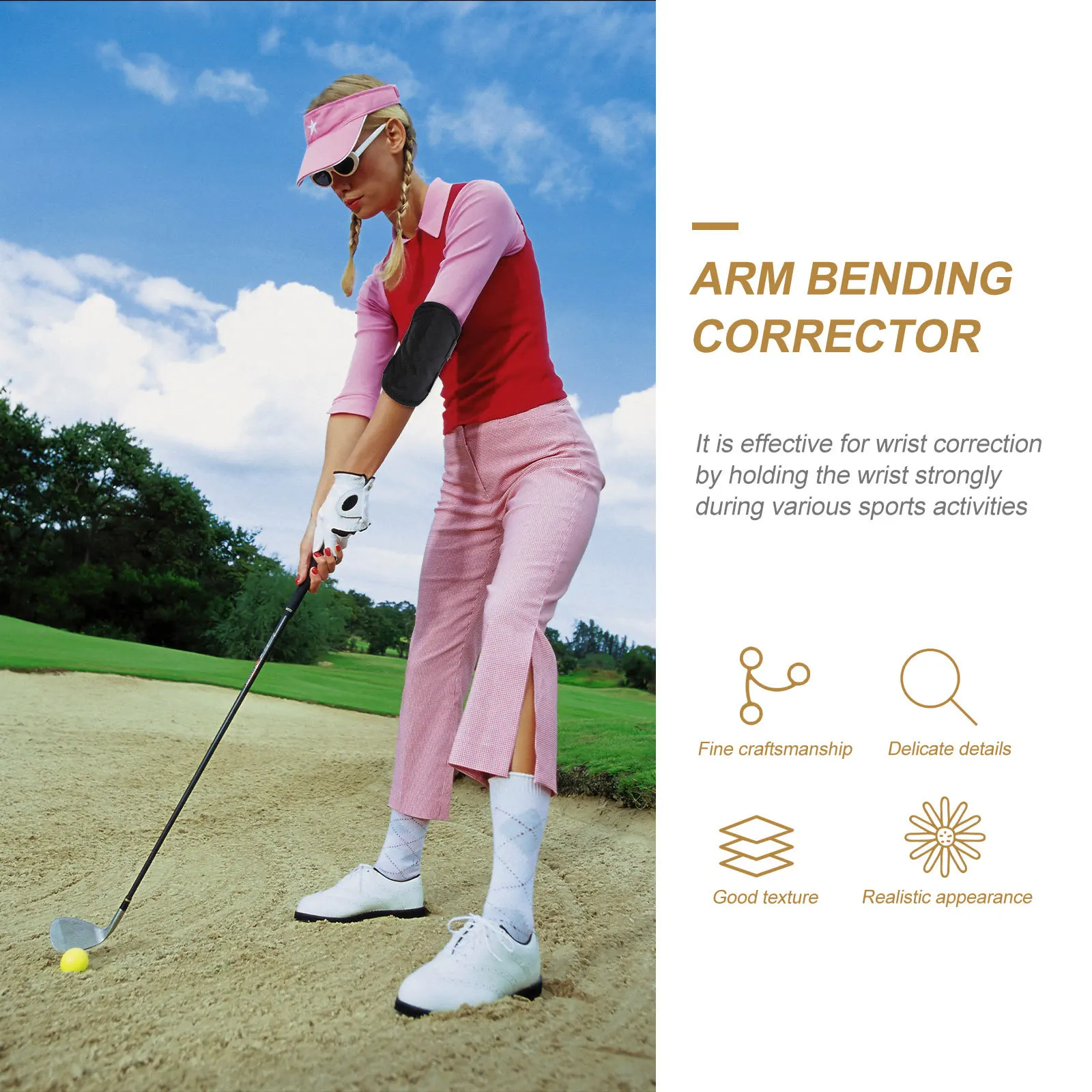 1pc Swing Posture Corrector Wrist Arm Band Golf Tennis Training Aid Wrist Guard Support Brace Sports Hand Correction Tool
1pc Swing Posture Corrector Wrist Arm Band Golf Tennis Training Aid Wrist Guard Support Brace Sports Hand Correction Tool