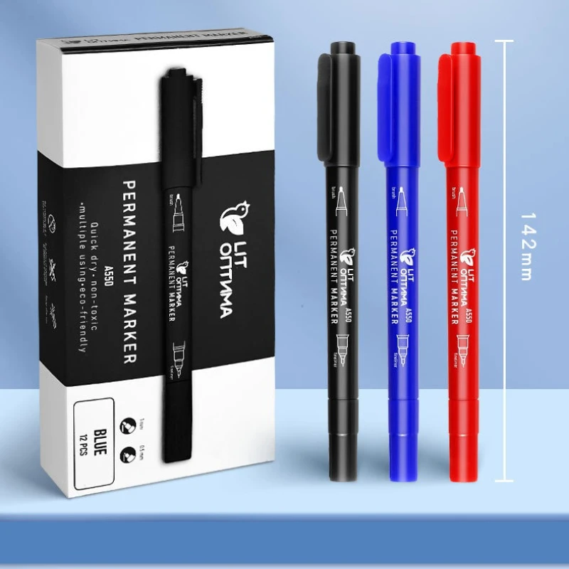 Small Double-headed Marker Pen Quick Drying Not Dirty Hand Waterproof Not Fading for DIY Graffiti Marking Outline Details
Small Double-headed Marker Pen Quick Drying Not Dirty Hand Waterproof Not Fading for DIY Graffiti Marking Outline Details