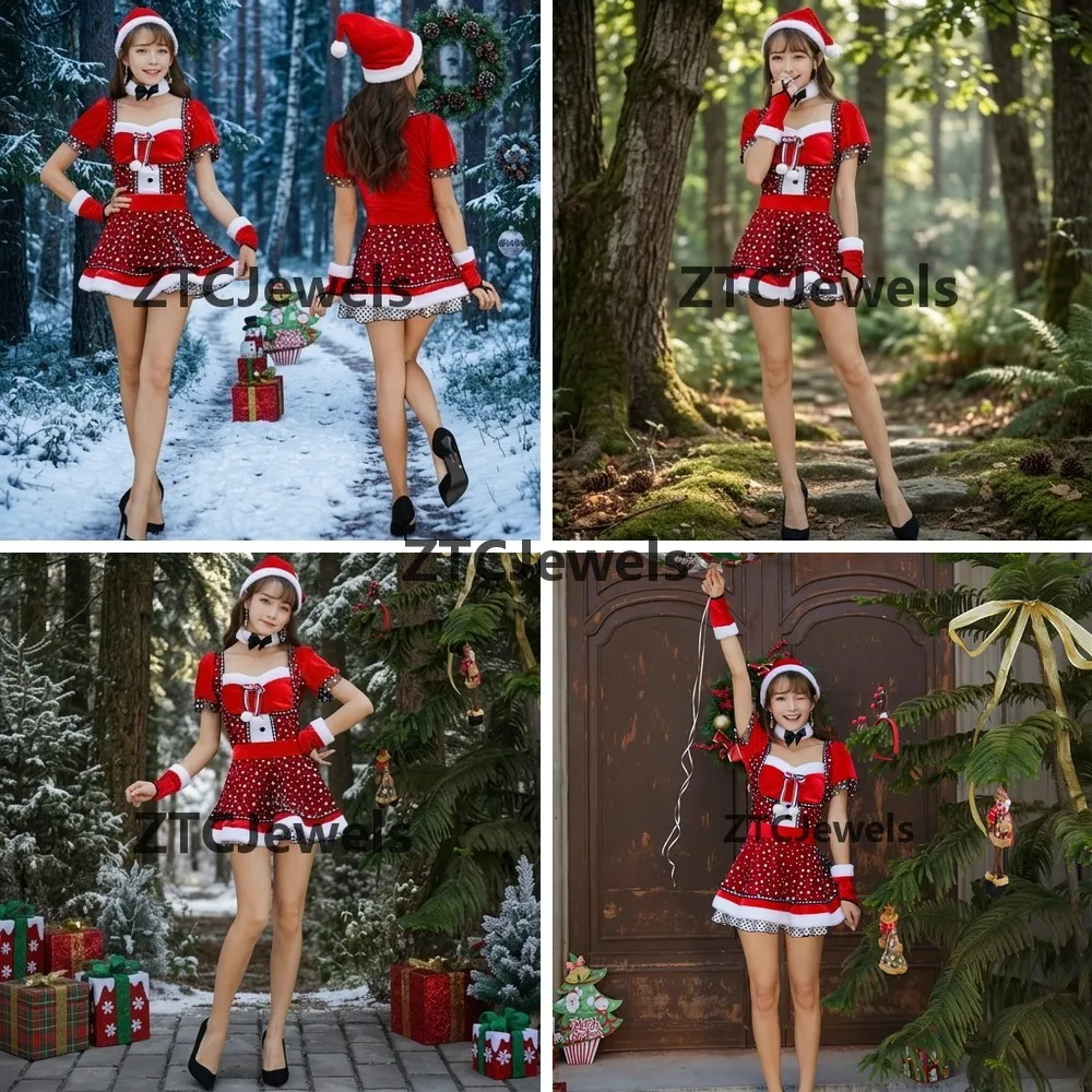 Santa Cosplay Costume for Women Christmas Party Dress with Suspenders and Star Print Stage Performance Outfit
Santa Cosplay Costume for Women Christmas Party Dress with Suspenders and Star Print Stage Performance Outfit