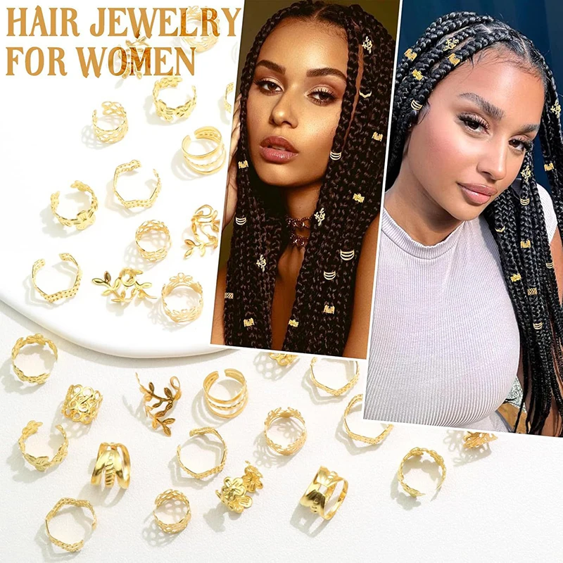 Alloy Gold Silver Braid Hair Ring Dreadlock Hair Ring Hippie Style Hair Accessories Loc Hair Jewelry For Braids For Girls Women
Alloy Gold Silver Braid Hair Ring Dreadlock Hair Ring Hippie Style Hair Accessories Loc Hair Jewelry For Braids For Girls Women