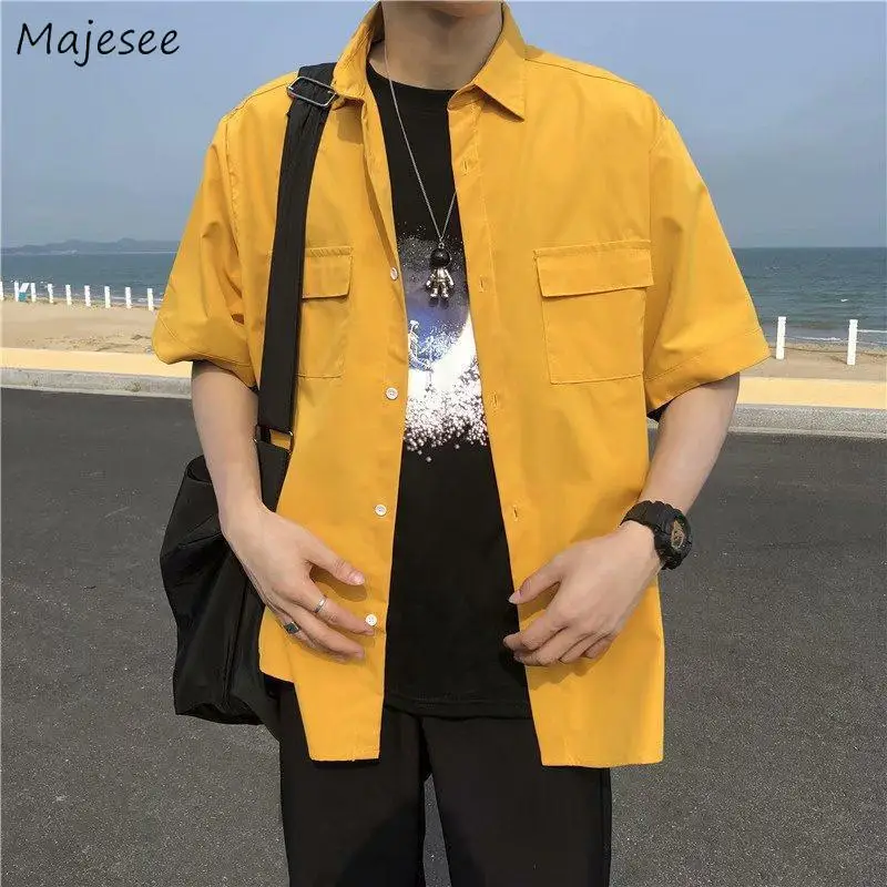 Men Shirts Preppy Style Cargo Male Teens Streetwear Students Ulzzang All-match Casual Japanese Fashion Summer Half Sleeve Daily
Men Shirts Preppy Style Cargo Male Teens Streetwear Students Ulzzang All-match Casual Japanese Fashion Summer Half Sleeve Daily