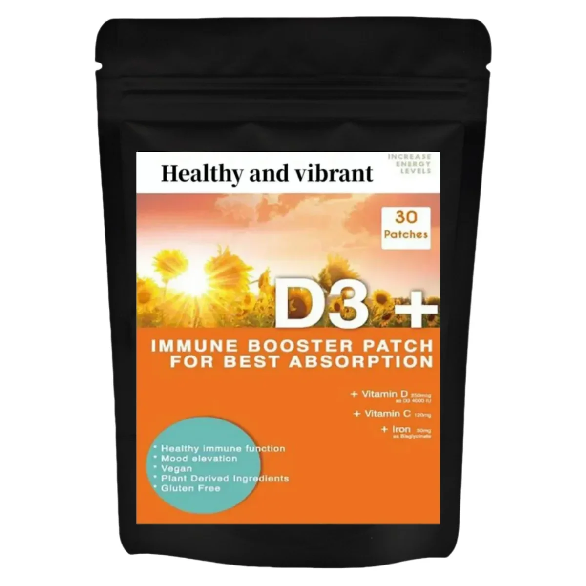 Energy Boost Transdermal Self Adhesive Vitamin B12 Patches 30 Patches One Month Supply
Energy Boost Transdermal Self Adhesive Vitamin B12 Patches 30 Patches One Month Supply