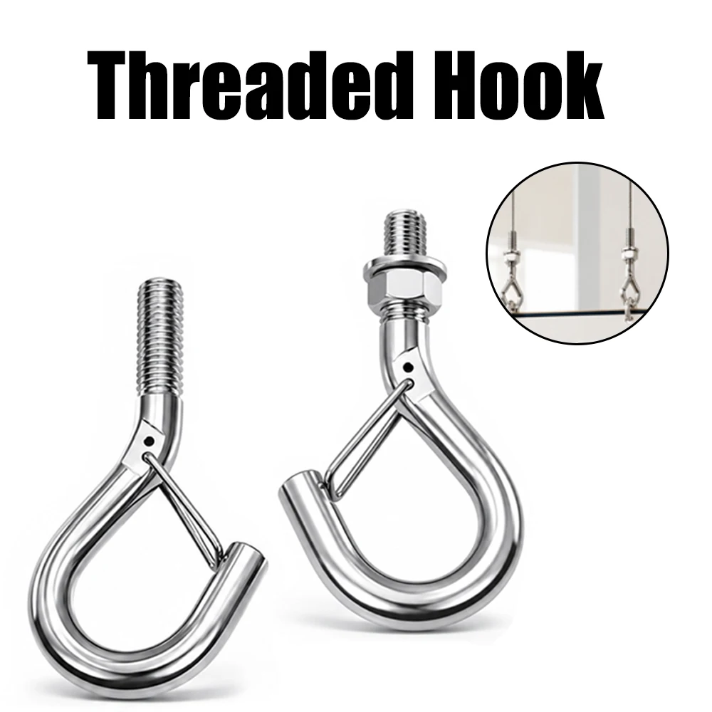 316 Stainless Steel Lifting Hook with Locking Buckle Threaded Nut Widely used M3-M10 Safety Hook for Heavy-Duty Ships
316 Stainless Steel Lifting Hook with Locking Buckle Threaded Nut Widely used M3-M10 Safety Hook for Heavy-Duty Ships