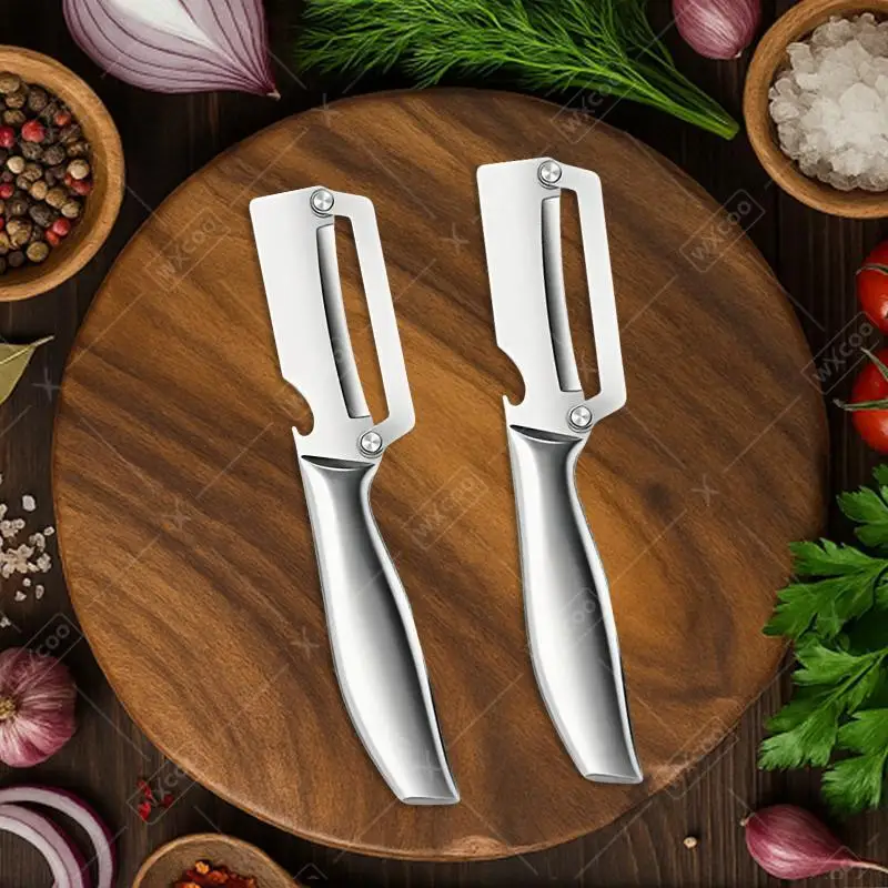1pc Heavy-Duty Vegetable Peeler Multifunctional Kitchen Tool Bottle Opener 2-in-1 Paring Sugarcane Knife Stainless Steel
1pc Heavy-Duty Vegetable Peeler Multifunctional Kitchen Tool Bottle Opener 2-in-1 Paring Sugarcane Knife Stainless Steel