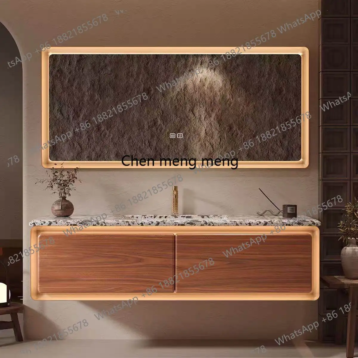 Supermarket marble solid wood bathroom cabinet combination bathroom washbasin
Supermarket marble solid wood bathroom cabinet combination bathroom washbasin