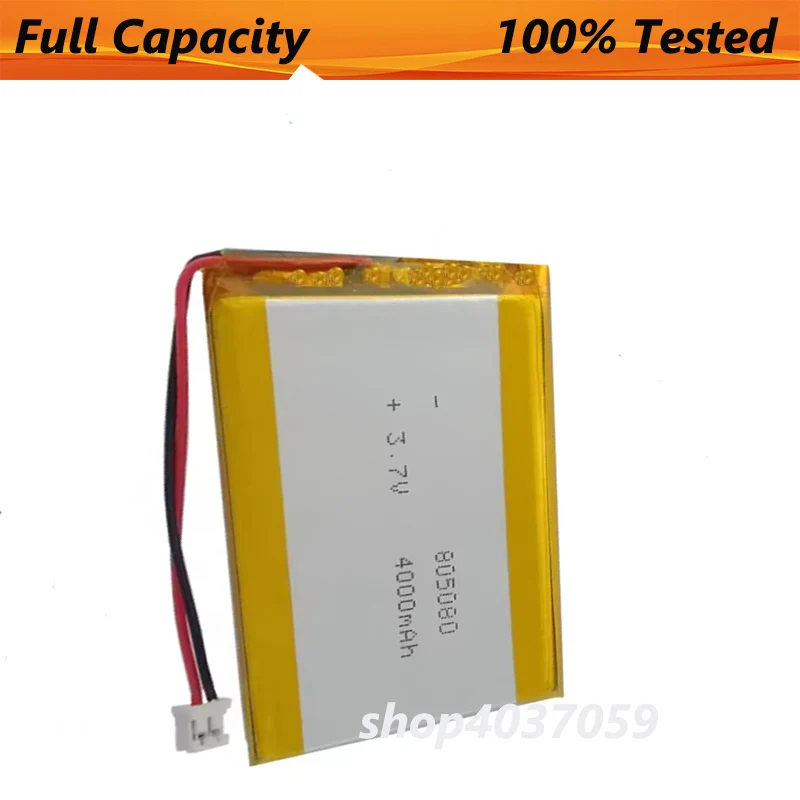 Новый аккумулятор 4000 мАч 805080 для цифровых продуктов MP3 Power Bank JST 2,0 мм 2 контакта 3,7 В литий-полимерный LiPo аккумулятор
Новый аккумулятор 4000 мАч 805080 для цифровых продуктов MP3 Power Bank JST 2,0 мм 2 контакта 3,7 В литий-полимерный LiPo аккумулятор