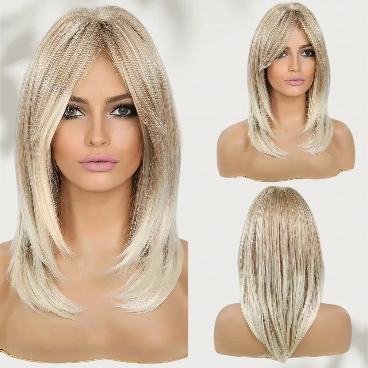 Women's Long Straight Golden Wig European American Fashion Centre Part Synthetic Wig High Temp Resistant Fiber Daily Use
Women's Long Straight Golden Wig European American Fashion Centre Part Synthetic Wig High Temp Resistant Fiber Daily Use