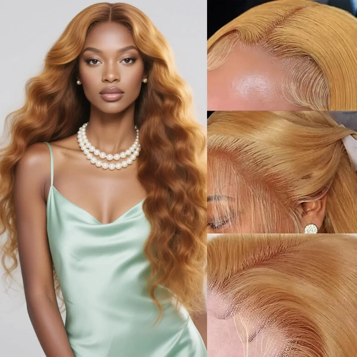 Shipping From US 28Inch Honey Blonde Wig Human Hair 180% 27# Colored 13x4 Body Wave Lace Frontal Wig Pre Plucked For Woman
Shipping From US 28Inch Honey Blonde Wig Human Hair 180% 27# Colored 13x4 Body Wave Lace Frontal Wig Pre Plucked For Woman