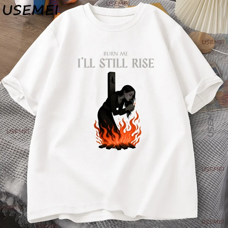 Witch Lighting Cigarette While Burning At The Stake T Shirt Men Women Tee Feminist Witch T-shirt Men's Cotton Short Sleeve Tops
Witch Lighting Cigarette While Burning At The Stake T Shirt Men Women Tee Feminist Witch T-shirt Men's Cotton Short Sleeve Tops