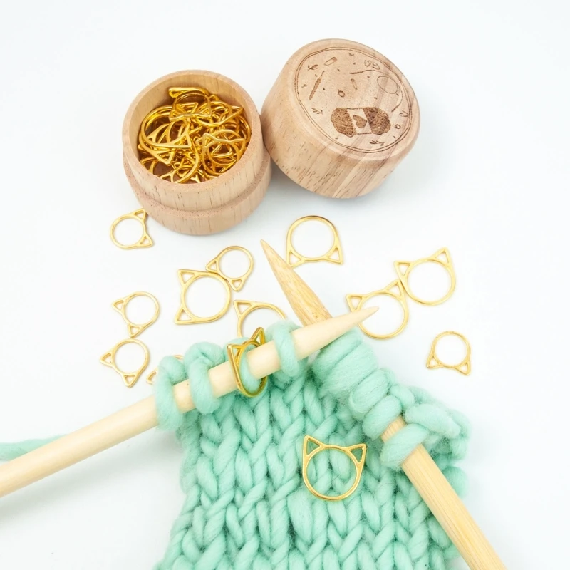 30x/Set Knitting Stitch Rings Golden Ears Knitting Stitch Markers Knitting Crochet Markers Rings Sewing Accessories
30x/Set Knitting Stitch Rings Golden Ears Knitting Stitch Markers Knitting Crochet Markers Rings Sewing Accessories