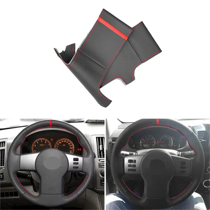 For Nissan Pathfinder III Frontier Xterra Navara 2005-2015 Perforated Leather Car Interior Steering Wheel Cover Trim w/ red bar
For Nissan Pathfinder III Frontier Xterra Navara 2005-2015 Perforated Leather Car Interior Steering Wheel Cover Trim w/ red bar